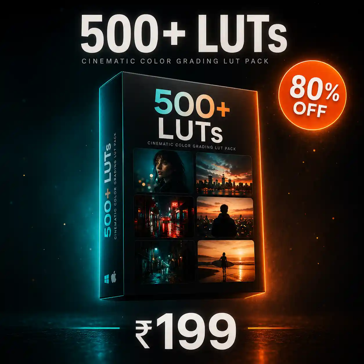 500+ Cinematic LUTs pack
