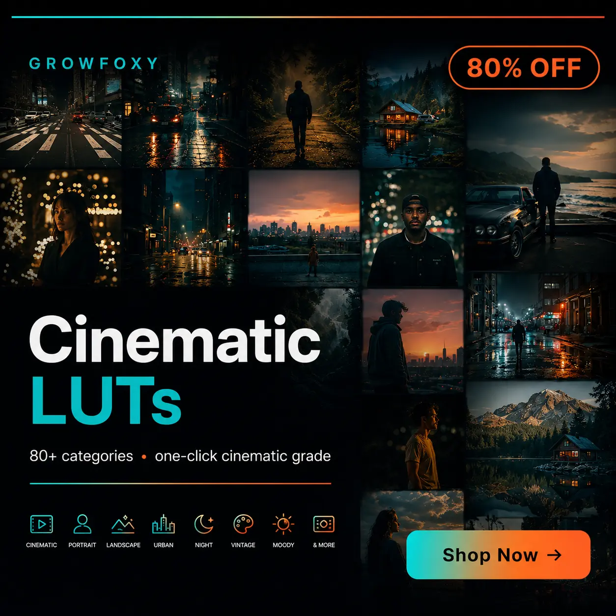 Cinematic LUT look example 3