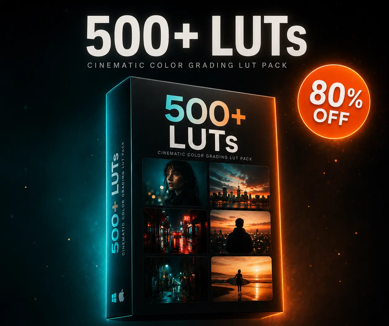 500+ Cinematic LUTs pack